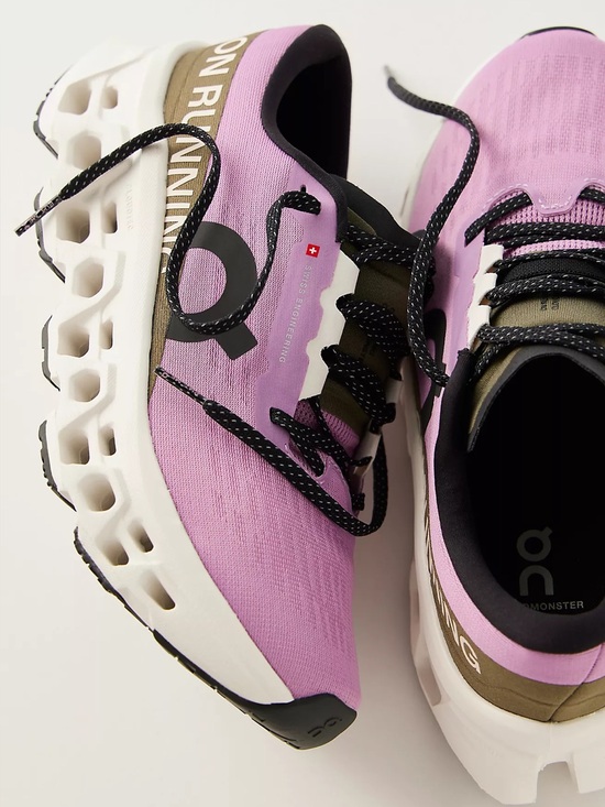 On Running Shoes - On Cloudmonster 3 Sneakers Sakura/Ivory